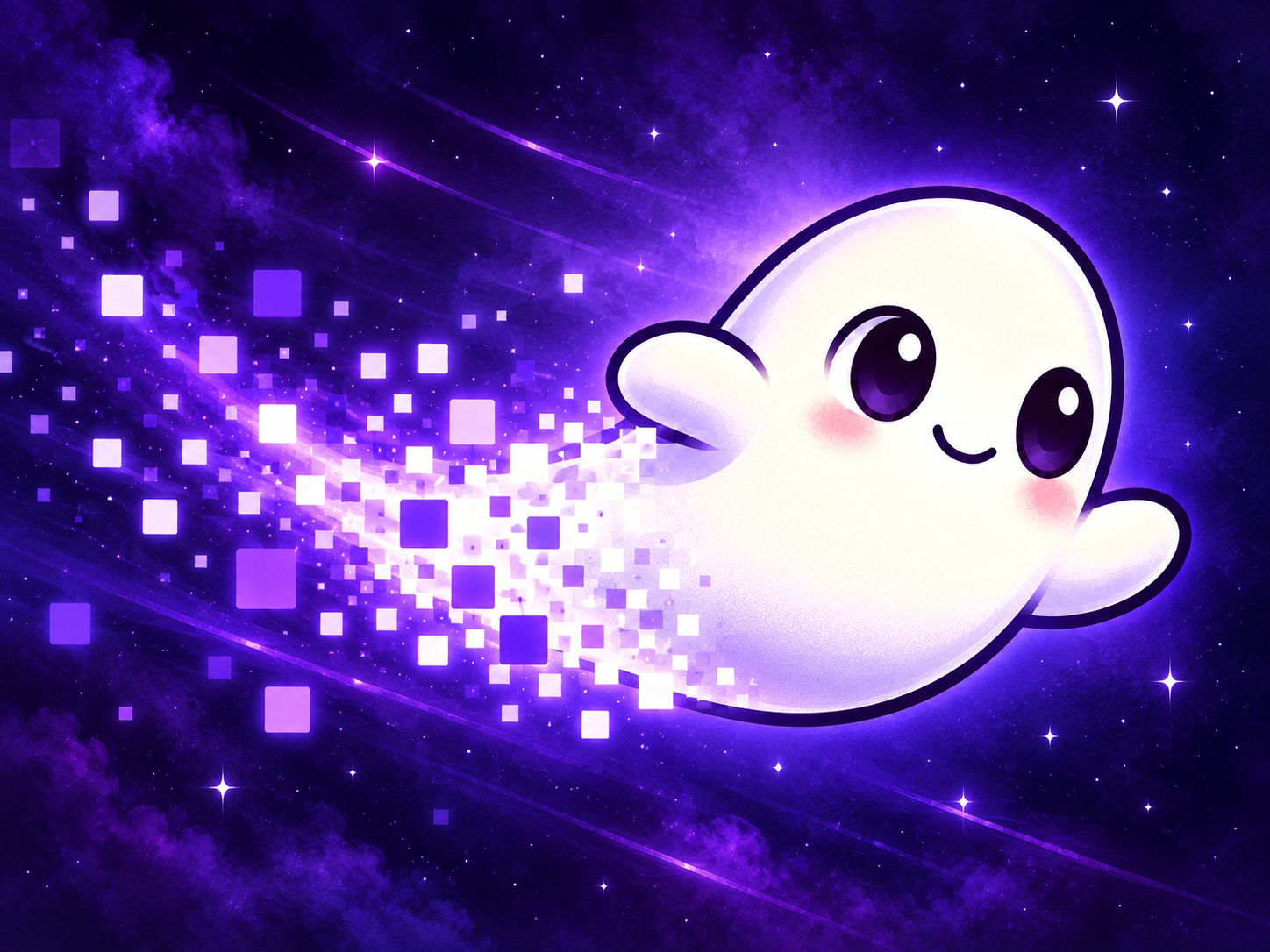 Ghosted vanishing into pixels